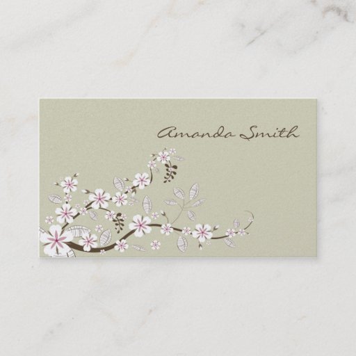 Customizable Dogwood Blossoms Business Card