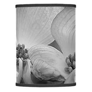 Dogwood Blossoms In Black And White Lamp Shade