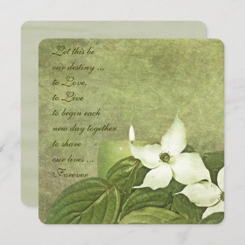 Dogwood Blossoms Wedding Invitation