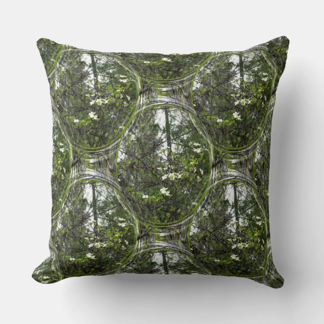 Dogwood Bubbles... Throw Pillow (Front)