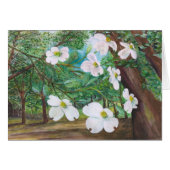 Dogwood Canopy Watercolor and Acrylic Painting (Front Horizontal)