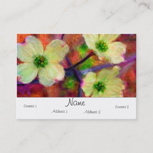 Customizable Dogwood Chubby Card Business Cards