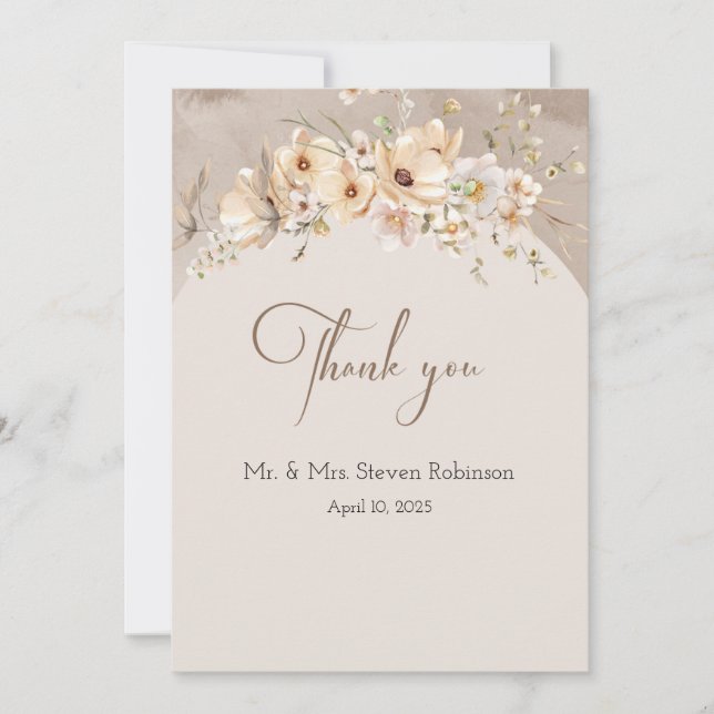 Dogwood Dreams Wedding Thank You Card (Front)