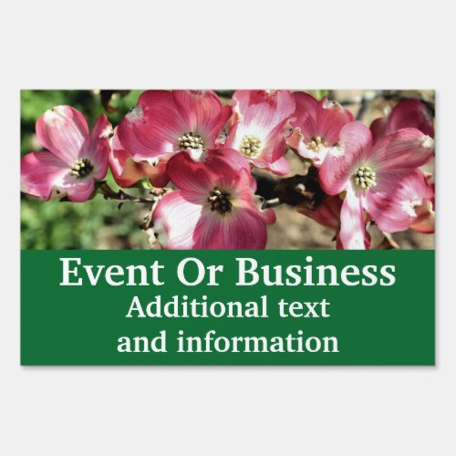 Dogwood Flower Advertising Event Or Business Sign