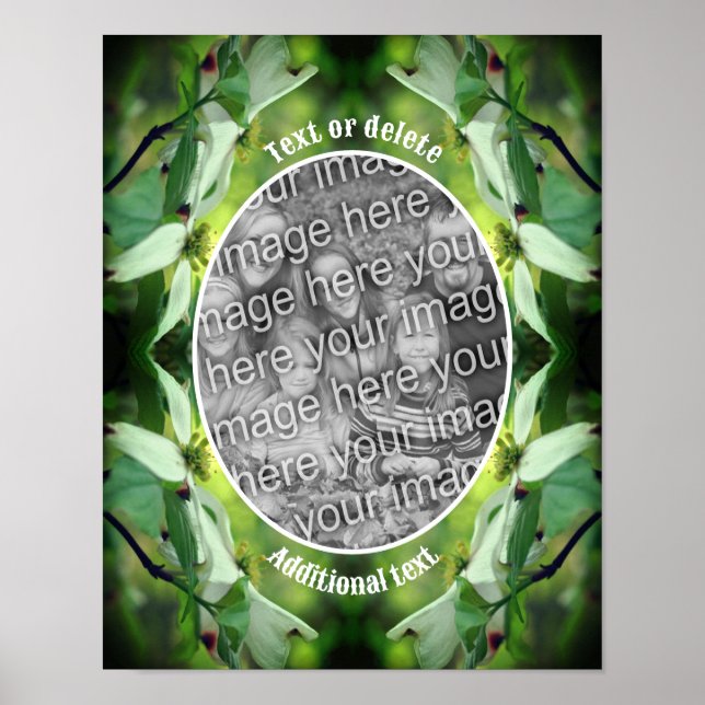 Dogwood Flower Personalized Create Your Own Photo Poster (Front)