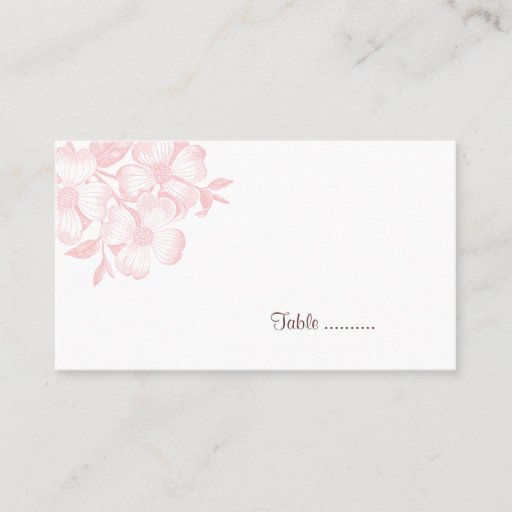 Customizable Dogwood Flower Place Card Business Card