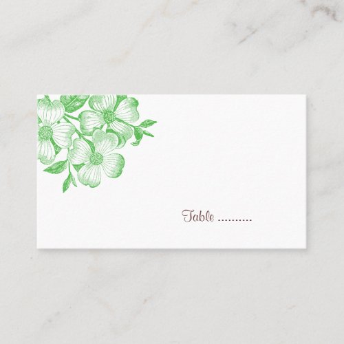Dogwood Flower Place Card Business Card Template
