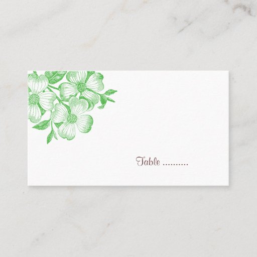 Customizable Dogwood Flower Place Card Business Card Template