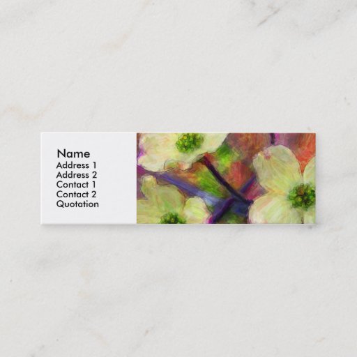 Customizable Dogwood Flower Profile Card Business Card Templates