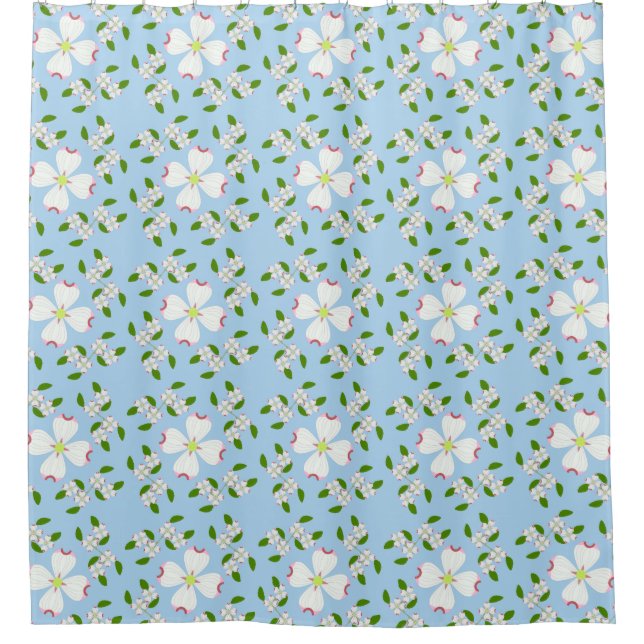 Dogwood Flower Shower Curtain (Front)