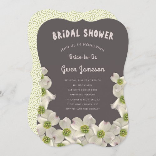 Dogwood Flowers Bridal Shower Invitation