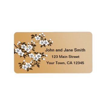 Dogwood Flowers Label by timelesscreations at Zazzle