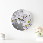 Dogwood Flowers Large Clock (Home)