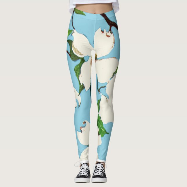 dogwood flowers leggings (Front)