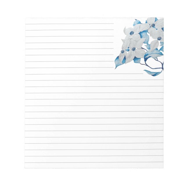 Dogwood Flowers on a Medium Sized Notepad (Front)