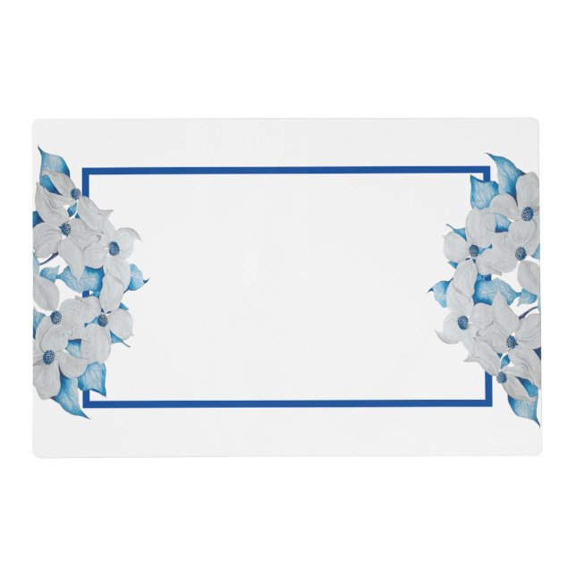 Dogwood Flowers on a Placemat (Front)