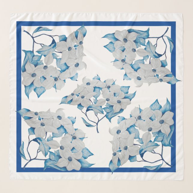 Dogwood Flowers on a Scarf (Front)