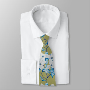 Dogwood Flowers on a Tie