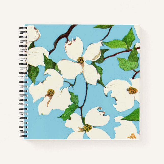 dogwood flowers print notebook (Front)