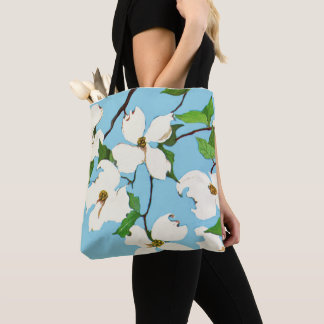 dogwood flowers print tote bag