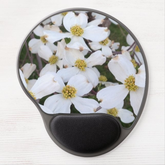 Dogwood Flowers White Floral Mousepads (Front)