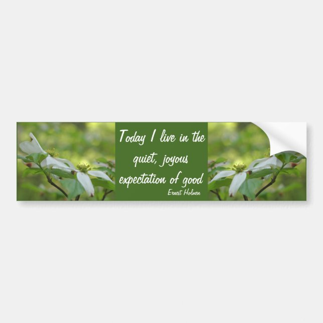 Dogwood Goodness Inspirational Quote  Bumper Sticker (Front)