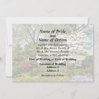 Dogwood in Front of White House Wedding Supplies Invitation