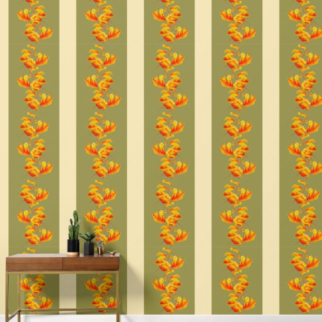 Dogwood Leaves on a  Wallpaper (Hallway)