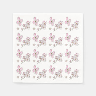 Dogwood Pattern design on Paper Napkins