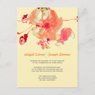 Dogwood/pink/peach/wedding Invitations postcards