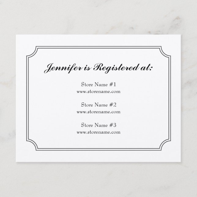 Dogwood Plaid Registry Card (Front)