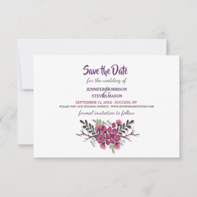 Dogwood Save the Date Announcement (Front)