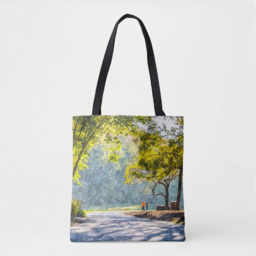 Dogwood Stroll Painterly Tote Bag