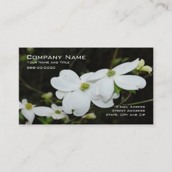 Dogwood Tree Flower Business Card by BusinessCardsCards at Zazzle