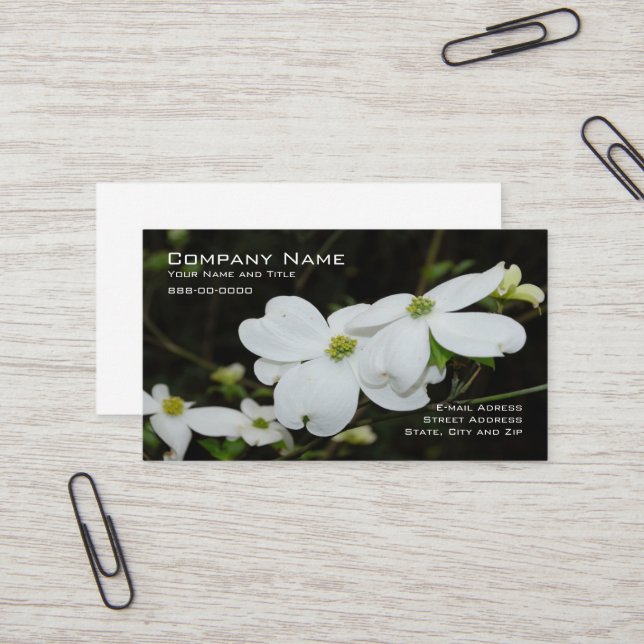 Dogwood Tree Flower Business Card (Front/Back In Situ)