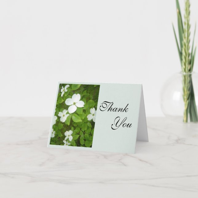 Dogwood Tree Letterpress Thank You Card (Front)