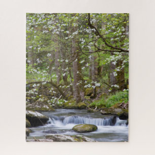 Dogwood Trees Great Smoky Mountain, Tennessee Jigsaw Puzzle