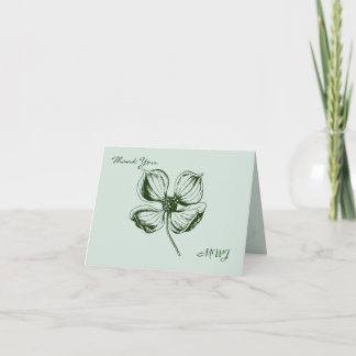 Dogwood Wedding Thank You Note Card