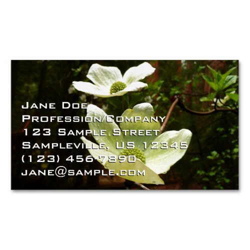 Dogwoods and Redwoods in Yosemite National Park Business Card Magnet