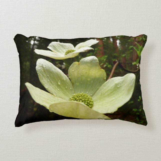 Dogwoods and Redwoods in Yosemite National Park Decorative Pillow (Front)