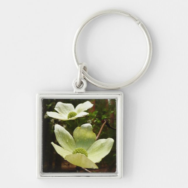 Dogwoods and Redwoods in Yosemite National Park Keychain (Front)