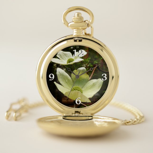 Dogwoods and Redwoods in Yosemite National Park Pocket Watch (Inside)