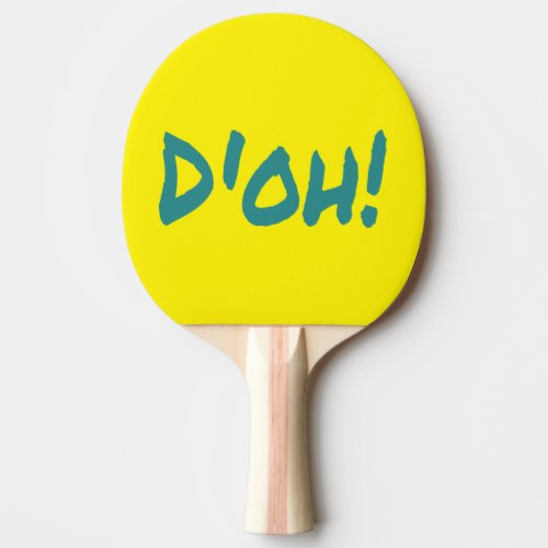 DOH Funny Classic 90s Ping Pong Paddle