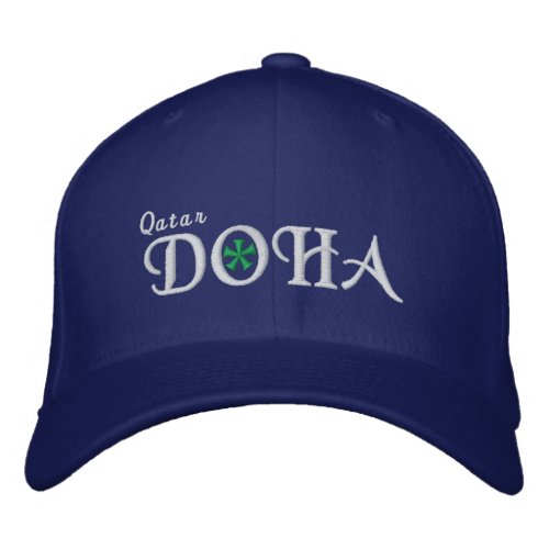 Doha City _ Qatar Embroidered Baseball Hat