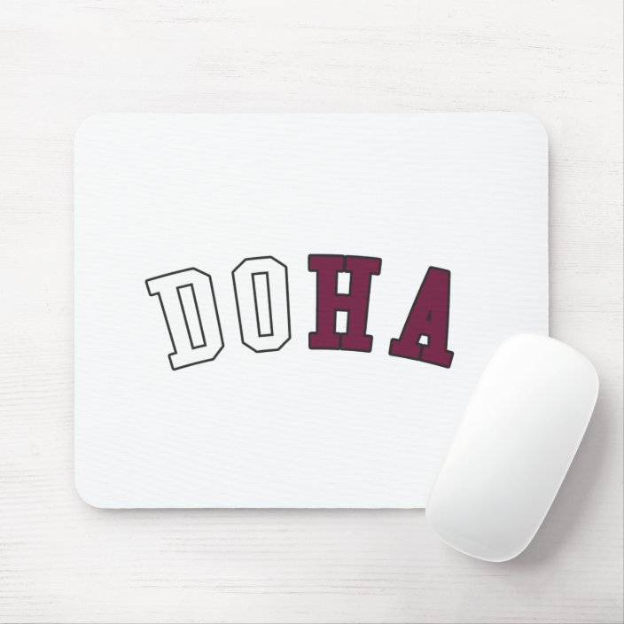 Doha in Qatar National Flag Colors Mouse Pad