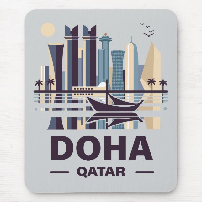 Doha Qatar Arabia Peninsula Mouse Pad (Front)
