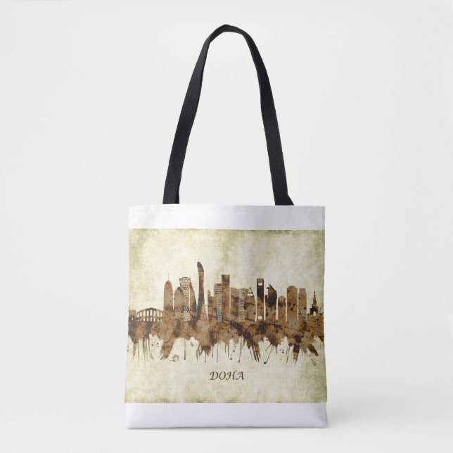 Doha Qatar Cityscape Tote Bag (Front)
