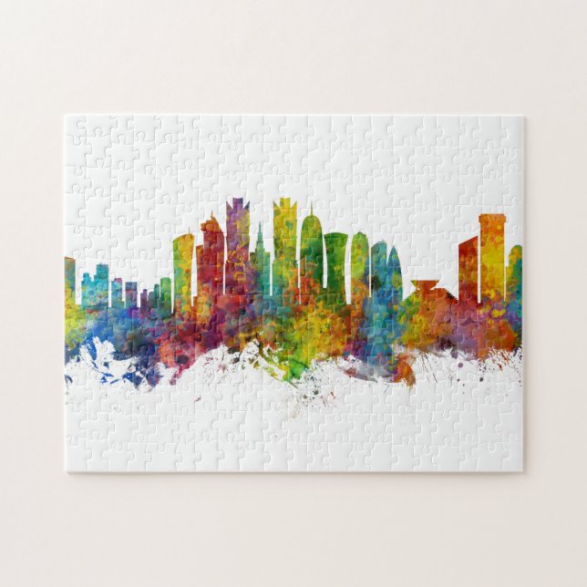 Doha Qatar Skyline Jigsaw Puzzle (Horizontal)
