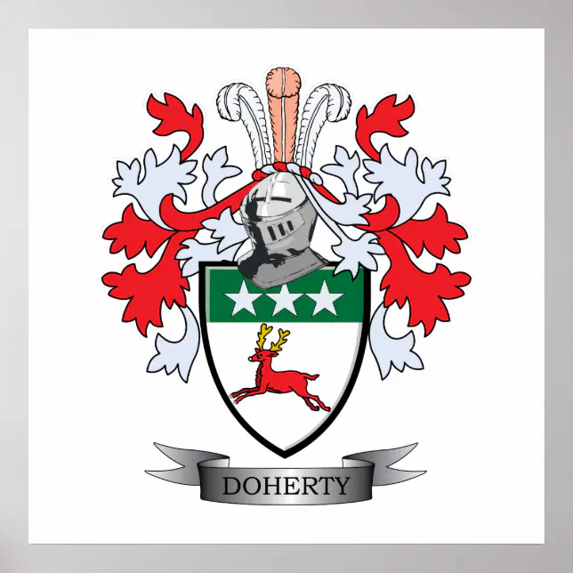 Dogherty Doherty Coat of Arms Poster | Zazzle