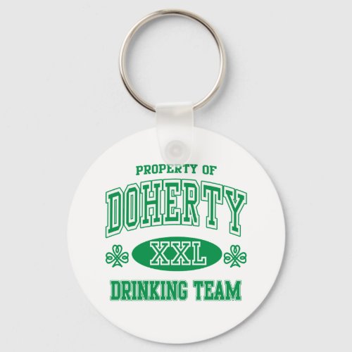 Doherty Irish Drinking Team Keychain